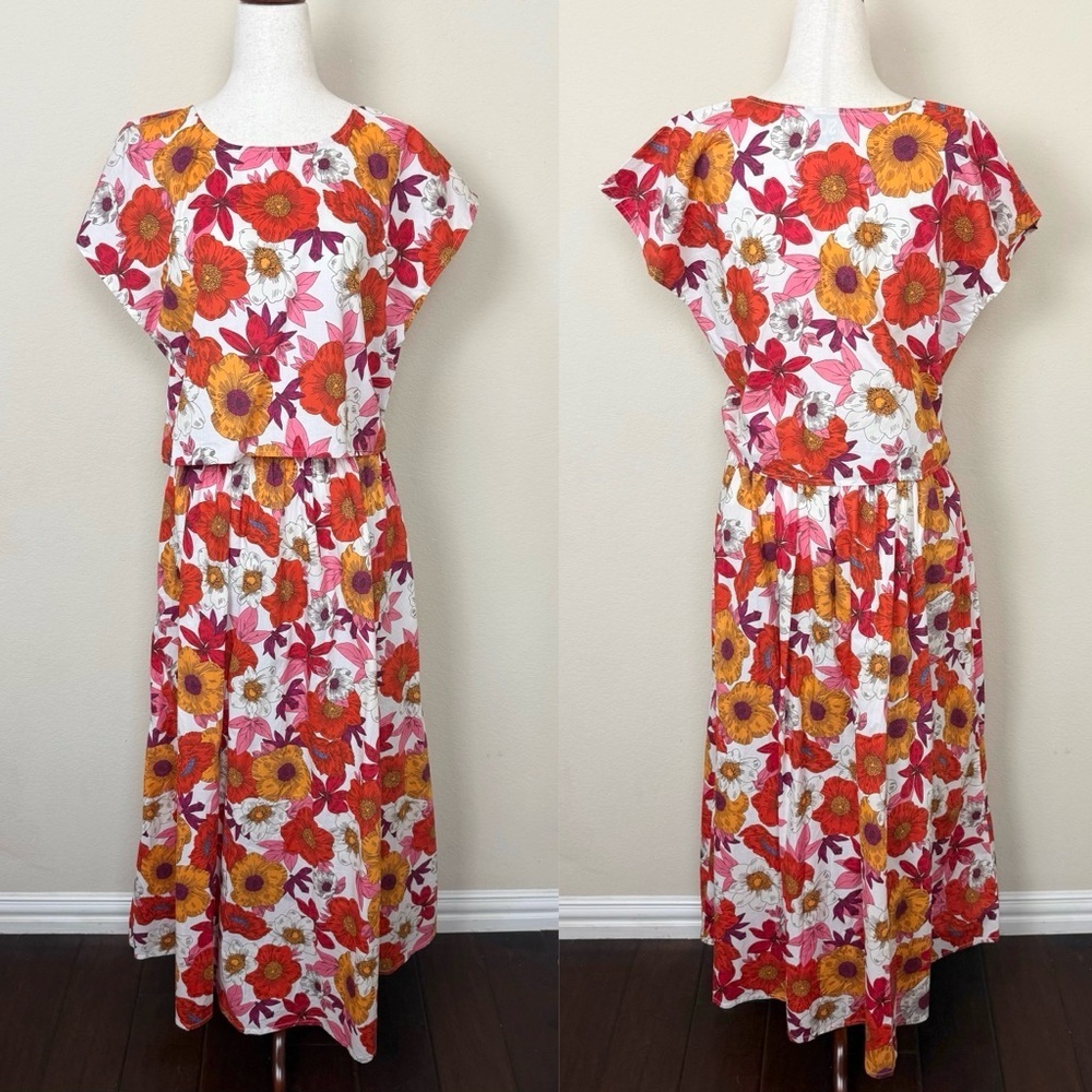 SLV Sur La Vague Floral Top and Skirt Set